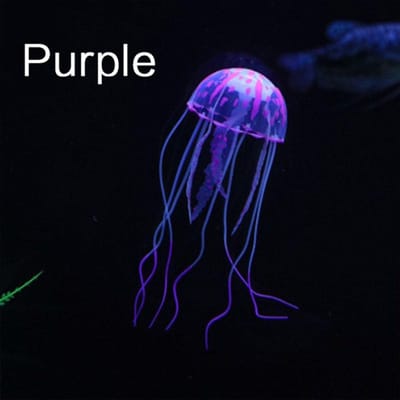 1PC Kunstmatige gloeiende effect kwallen aquarium decoratie aquarium onderwater levende plant aquatisch landschap paars