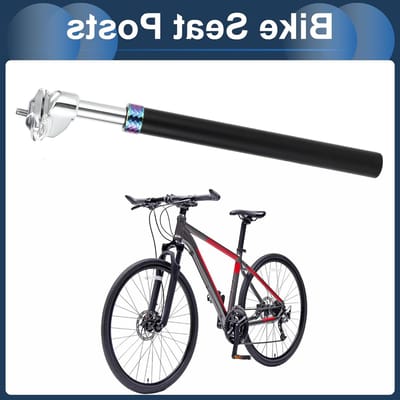 Dailygoods - Fiets Zadelpennen 30.9x400mm Fiets Zadelpen Zadelbuis Aluminiumlegering Zwart Zilveren Toon Schokabsorberend