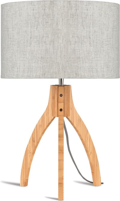 GOOD&MOJO Tafellamp Annapurna - Naturel/Bamboe - Ø36cm - Scandinavisch,Bohemian
