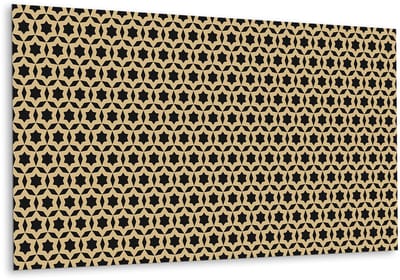 Tulup PVC Wandpaneel - Geometrische Sterren Vinyl Wandpaneel - 100 cm x 50 cm - Zwart Wandpaneel PVC - 1 stuk - Wandpaneel PVC - Geometrisch Wandpaneel - Wandpaneel Zelfklevend - Plaktegels Keuken en Badkamer