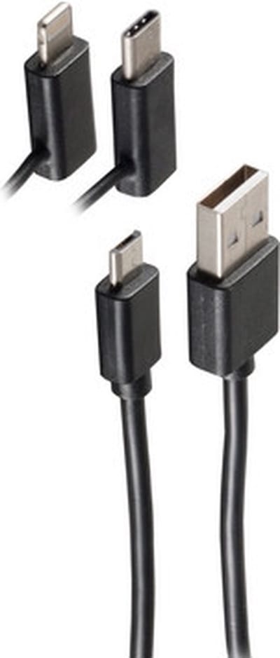 shiverpeaks BS14-15025 USB-kabel USB 2.0 1 m USB A Micro-USB B Zwart