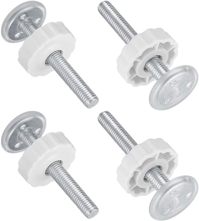 Dailygoods- Drukpoorten 4 Stuks - Veiligheidsreling - Schroefbouten - Stabiliteit - Robuuste Materialen - Krasbestendig - Veiligheidshek
