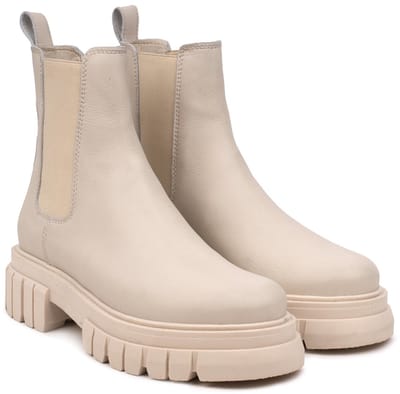 Omnio loreta chelsea boots dames beige leer