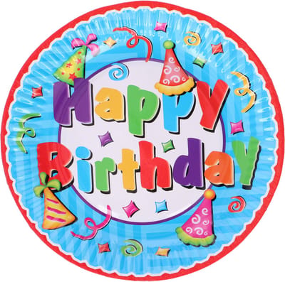 Verjaardag Bord Happy Birthday 18cm - 1 Stuks