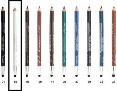 Easy Paris - Oogpotlood en Lippotlood - Extra Waterproof - Wit - Met puntenslijper en smudger/vervager - Nummer 05 - 1 Stuks
