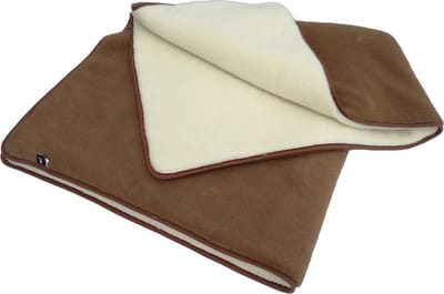 Wollen Deken 140x200cm 100% zuivere Australische Merino scheerwol DUBBELE DIKTE 900 g/m² Woolmark certificaat – Vanilla Choco - Wasbaar en antiallergisch - ZACHT en WARM