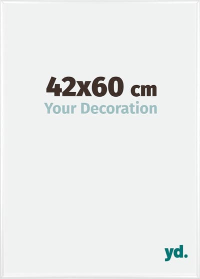 Your Decoration - Fotolijst 42x60 cm - Aluminium - Wit Hoogglans - Kent