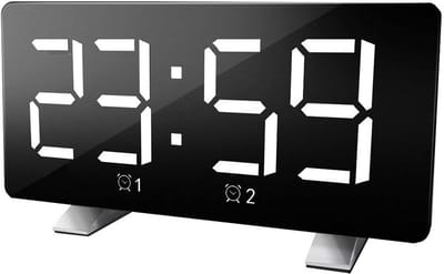Digitale wekker met LED-display - polyfone alarmen, instelbare helderheid en USB-oplaadpoort