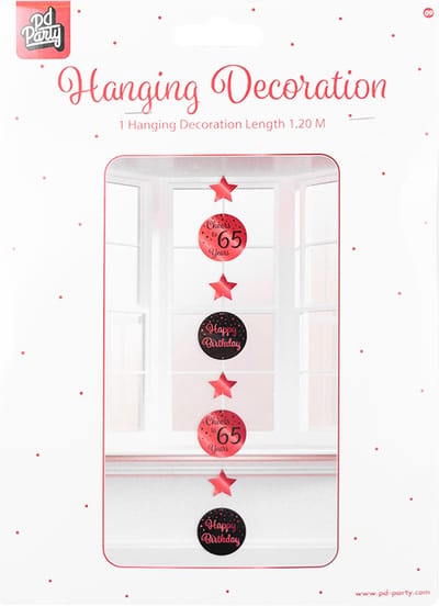 Hanging decoration rose/black - 65