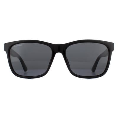 Gucci Lunettes de Soleil Mode Carrées Lunettes de Soleil Homme Gris Noir GG0746S-001 Dust Bag+Eyeglass Case (Random Color)