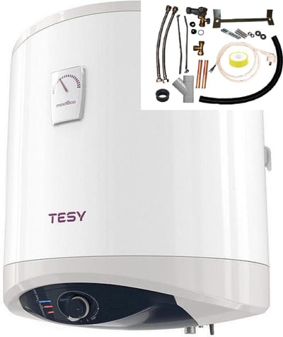 Modeco antikalk energiezuinige boiler met installatie set voor verticale boilers 50 liter van Tesy