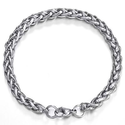 Vossenstaart Armband - 3mm - Zilver Kleurig - Staal - Schakelarmband - Armbanden Heren Dames - Papa Cadeau Voor Mannen - Vaderdag