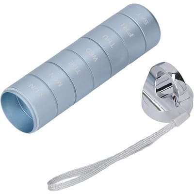 Wekelijkse Medicijn Organizer Aluminiumlegering 7 Dagen Waterdicht Reismedicijnkoffer Draagbaar Metaal Dagelijks veelkleurig