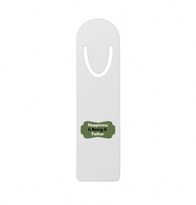 Hacebo® - happiness is being a father metalen boekenlegger - Vader - de liefste papa - vader cadeautjes - vaderdag - verjaardag - geschenk - kado Bladwijzer boekenleggers - 12.7 cm x 3.2cm