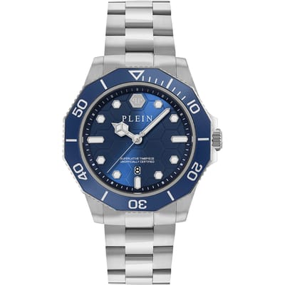 Philipp Plein Aquastorm PW2GA0426 Horloge - Staal - Zilverkleurig - Ø 44 mm