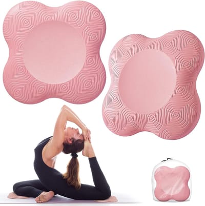 Set van 2 Bigmeda Yoga Knie Pads - Antislip Ondersteuning voor Yoga - Comfortabel & Lichtgewicht - Kussen voor Knieën, Handen, Polsen en Ellebogen