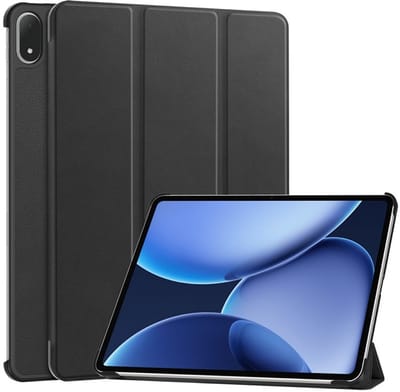 Coverup Tablethoes geschikt voor OnePlus Pad 3 Hoesje - Tri-Fold Book Case met Wake/Sleep - Zwart