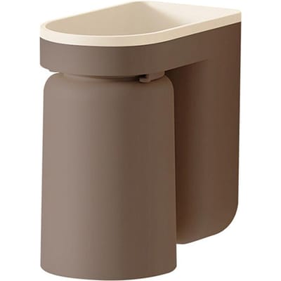 Porte-brosse à dents multifonctionnel sans perçage mural porte-gobelet pour bain de bouche porte-gobelet pour brosse à dents étagère de rangement pour salle de bain support accessoires marron