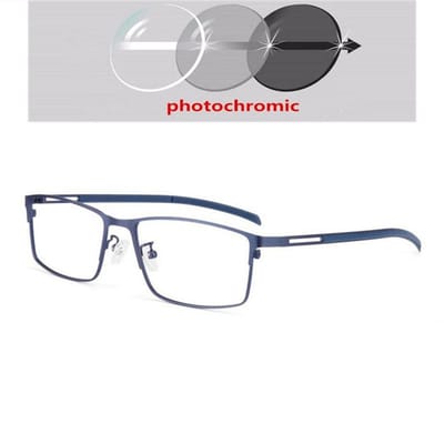0 -0,5 -0,75 Tot -6 Asferisch Zonne Fotochroom Glas Vierkant Vorm Correctie Bril Met Cilinder Sterkte Brillen 0 +25 +50 Tot +600 W69810WW-Myopia - 4.0 white