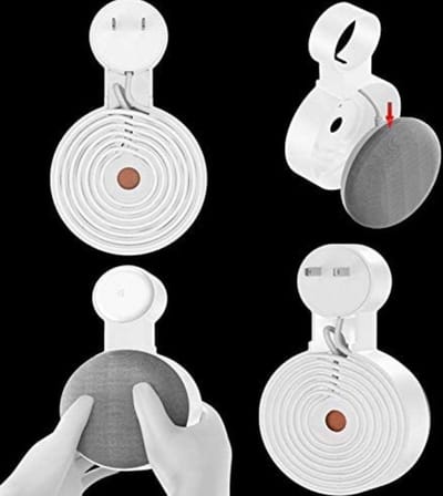 Houder geschikt voor Google Nest Mini – Wall Mount – Wit