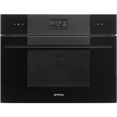 SMEG Micro combi Galileo Oven Oven , Linea, 45 cm, Combi-magnetron, Zwart, Vapor Clean