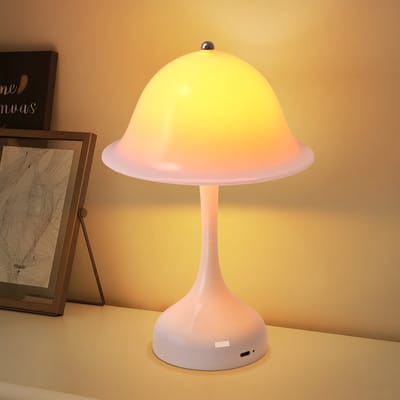 NETTLIFE Draadloze LED Nachttischlamp Wit - Touch Dimbaar 2000K-6500K - USB Oplaadbare Batterie - Modern Design - Esszimmer Slaapkamer