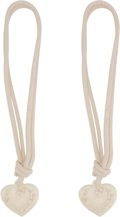 Gordijnstrikken 2 Stuks - Decoratieve Touwen - Gordijnen Versieren - Eenvoudig Te Gebruiken - 38 cm Lengte - Wit