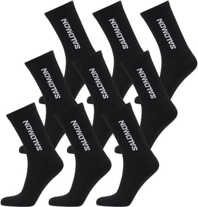 Salomon - Everyday Crew Socks | 9-Pack | Sokken | Maat S / 36-38 - Zwart