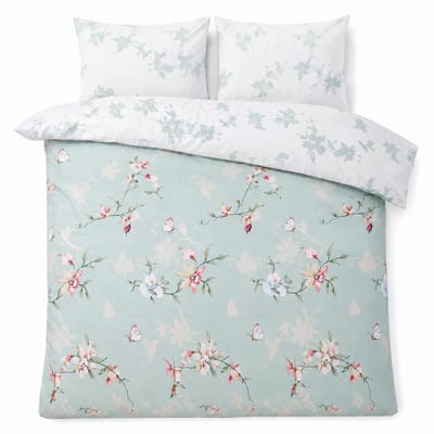 Decoware Dekbedovertrek Hummingbird 200x220 cm - Groen - Microvezel - Met Kussenslopen - Tweepersoons