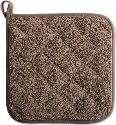 5-Pack - Pannenlappen voor Keuken Hittebestendige Pannenlappen Sets Oven Onderzetters Badstof Pannenlappen voor Koken en Bakken - bruin - 18*18cm