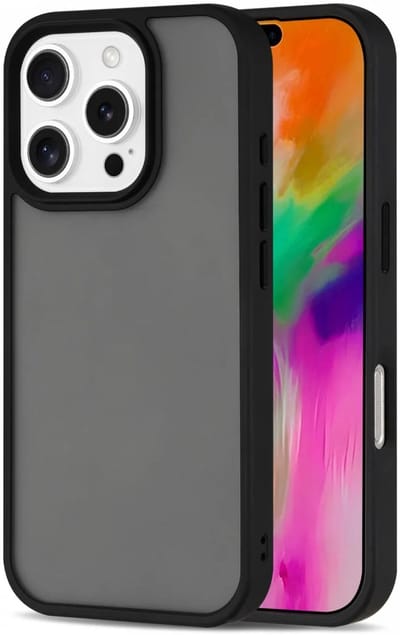 Hoesje Geschikt voor Apple iPhone 16 Pro - Matte Back Cover - Zwart