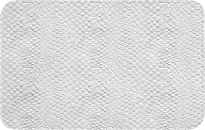 WC mat 80x50 cm - Antislip - Slang - Patroon - Wit - Toiletmat - Vloermat - Douchemat - Toilet tapijt - Toiletmatten