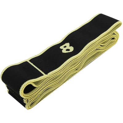 Sangle d'étirement de yoga Sport Fitness Yoga en salle Entraînement de force Ceinture de résistance Jaune jaune