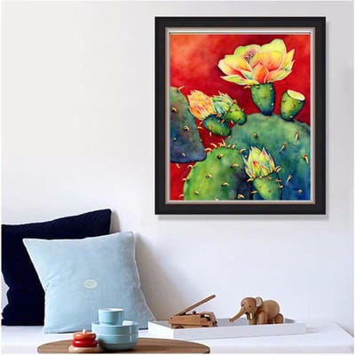 Diamant borduurwerk bloemen kruissteek DIY diamant schilderij volledige diamant landschap steentjes 20X30CM red
