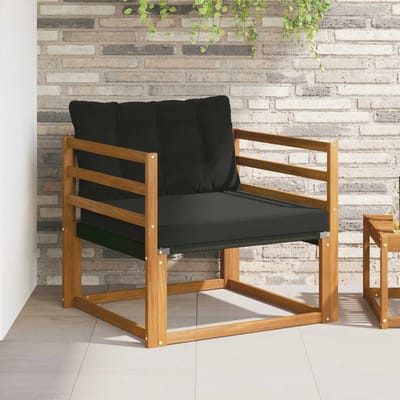 vidaXL - Buiten - bank - set - Massief - Acaciahout - en - Textilene - Naturel