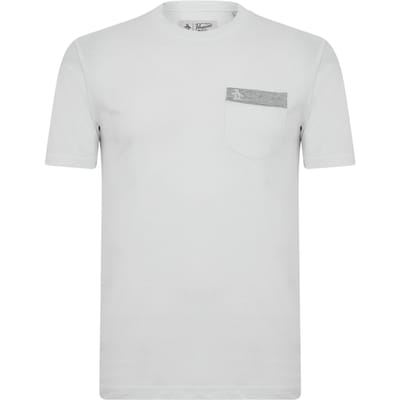 Original Penguin Heren Logo borstzak T-shirt (Wit)
