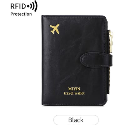 Vliegtuigpatroon Paspoorttas Multifunctionele ID-kaart Bankkaart RFID Paspoortclip PU Leer Portemonneehoes Reizen Accessoires
