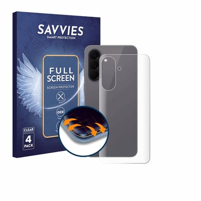 Savvies - Screenprotector voor Samsung Galaxy A57 5G (Achterkant) - Folie Beschermfolie transparant volledig dekking 4 Stuks