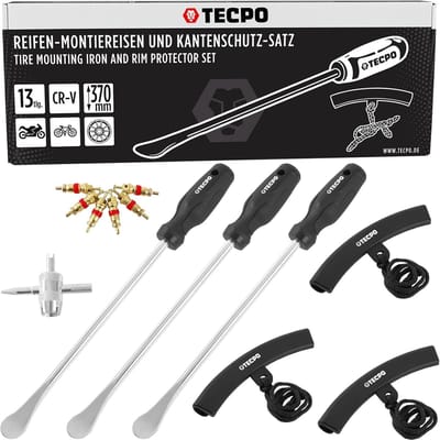 Bandenmonteerijzer Set - Velgenbescherming - Banden Wisselen - Randbescherming Inclusief - 370 mm - Zwart