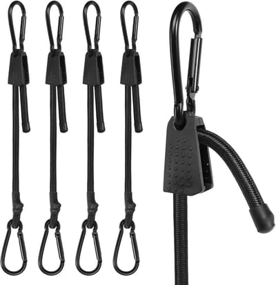 Verstelbare Spanbanden met Haken (4 Stuks) - Sterke Bungee Koorden voor Bagage en Zonnezeil