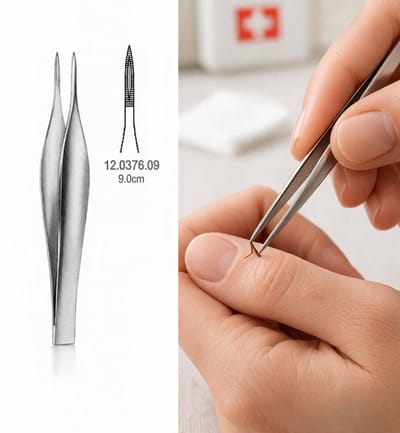 Belux Surgical Instruments – Feilchenfeld Splinterpincet 9 cm – Precisie Pincet voor Splinters & Fijne Deeltjes – RVS