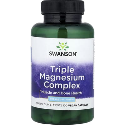 Drievoudig Magnesium Complex, 400 mg, 100 Capsules