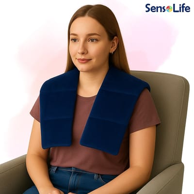 Verzwaarde Nek- en schouderkussen - 3 kg - donkerblauw - Schoudersgewichten