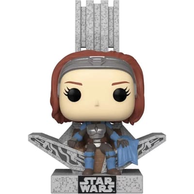 Verzamelaarsbeeldje Funko Star Wars The Mandalorian POP! Deluxe Bo Katan w/Throne