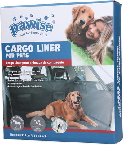 Pawise Honden Autodeken voor Kofferbak - Waterbestendig - Optimale bescherming - Met zuignappen - Extra bumper bescherming - 140x135 cm - Grijs