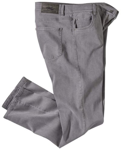 ATLAS FOR MEN - Grijze Stretch jeans - Heren - Verkrijgbaar in grote maten - W32