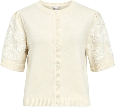 Object Objjane 2/4 Re Knit Cardigan Truien & vesten Dames - Sweater - Hoodie - Vest- Ecru - Maat M