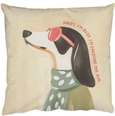 Sierkussens - Kussentjes Woonkamer - 50x50 cm - Quote - Hond - Zonnebril