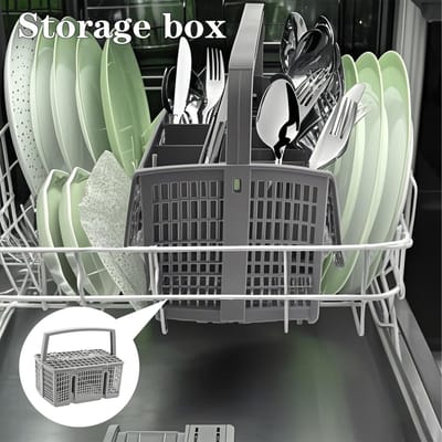 Allecto - Cutlery Basket Dishwasher - Afwasmand - Optimaliseer je vaat - 12D x 25W x 15H cm - Geschikt voor diverse merken - Veilig en praktisch in...