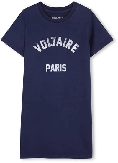 Zadig & Voltaire X60543 Korte Mouw Jurk Blauw 8 Years Meisje